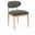 Riccio Performance Fabric Upholstered Dining Side Chair Set of 2 In Olive and Stained Natural