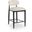 Riccio Performance Fabric Upholstered Stool In Beige and Black