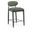 Riccio Performance Fabric Upholstered Stool In Olive and Stained Black