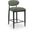 Riccio Performance Fabric Upholstered Stool In Olive and Stained Black