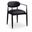 Riccio Vegan Leather Upholstered Dining Arm Chair Set of 2 In Black