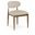 Riccio Vegan Leather Upholstered Dining Side Chair Set of 2 In Beige and Brushed Brass