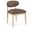 Riccio Vegan Leather Upholstered Dining Side Chair Set of 2 In Brown and Stained Natural