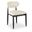 Riccio Vegan Leather Upholstered Dining Side Chair Set of 2 In Cream and Stained Black
