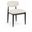 Riccio Vegan Leather Upholstered Dining Side Chair Set of 2 In Cream and Stained Black