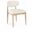 Riccio Vegan Leather Upholstered Dining Side Chair Set of 2 In Cream and Stained Natural