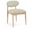 Riccio Vegan Leather Upholstered Dining Side Chair Set of 2 In Taupe and Stained Natural