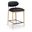 Riccio Vegan Leather Upholstered Stool In Black