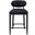 Riccio Vegan Leather Upholstered Stool In Black
