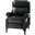 Richard Genuine Leather Manual Recliner In Black