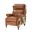Richard Genuine Leather Manual Recliner In Saddle