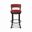 Riga 26 Inch Counter Height Swivel Stool In Mocha and Brick Red