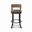 Riga 26 Inch Counter Height Swivel Stool In Mocha and Island Teak