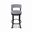 Riga 26 Inch Counter Height Swivel Stool In Sable Onyx and Charcoal Gray