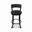 Riga 26 Inch Counter Height Swivel Stool In Sable Onyx and Licorice Black
