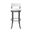 Riga 30 Inch Bar Height Swivel Stool In Lustrous Silver White and Vail Pure White