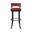 Riga 30 Inch Bar Height Swivel Stool In Mocha and Brick Red