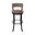 Riga 30 Inch Bar Height Swivel Stool In Mocha and Island Teak