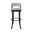 Riga 30 Inch Bar Height Swivel Stool In Sable Onyx and Charcoal Gray