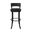 Riga 30 Inch Bar Height Swivel Stool In Sable Onyx and Licorice Black