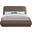 Rigby Linen Textured Fabric King Bed In Brown