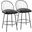 Riley Claire 26 Inch Fixed Height Counter Stool Set of 2 In Black