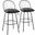 Riley Claire 30 Inch Fixed Height Barstool Set of 2 In Black