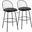 Riley Claire 30 Inch Fixed Height Barstool Set of 2 In Brown