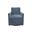 Riley Swivel Club Chair In Aqua Chenille and Black