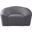 Riley Velvet Chair In Grey
