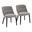 Rina Chair Set of 2 In Black and Grey