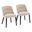 Rina Chair Set of 2 In Light Brown and Black