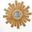 Rinaldo Gold Leaf Starburst Antique Mirror