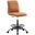 Ripple Armless Vegan Leather Drafting Chair In Black Tan