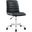 Ripple Black Armless Mid Back Vinyl Office Chair
