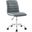 Ripple Gray Armless Mid Back Vinyl Office Chair