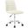 Ripple White Armless Mid Back Vinyl Office Chair