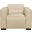 Riseholme Reclining Lounge Chair with Black Legs and Beige Full-Leather