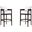 Ritz Barstool in Ivory and Dark Walnut (Set of 2)