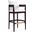Ritz Barstool in Ivory and Dark Walnut