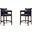 Ritz Counter Stool in Black and Dark Walnut (Set of 2)