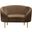 Ritz Velvet Chair In Brown