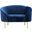 Ritz Velvet Chair In Navy