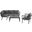 Riverside Gray Charcoal 6 Piece Outdoor Patio Aluminum Set EEI-3795-SLA-CHA