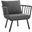 Riverside Gray Charcoal Outdoor Patio Aluminum Arm Chair