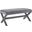 Rivet Gray Performance Velvet Bench
