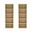 Rivington Modern 5-Shelf Open Bookcase Set of 2 in Natural Oak