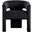 Riz Corduroy Fabric Accent and Dining Chair In Black