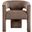 Riz Corduroy Fabric Accent and Dining Chair In Brown