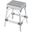 Robias 24.5 Inch Rectangular Rattan Counter Stool In Blue And White